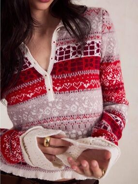 Free People Gift Wrapped Henley Top